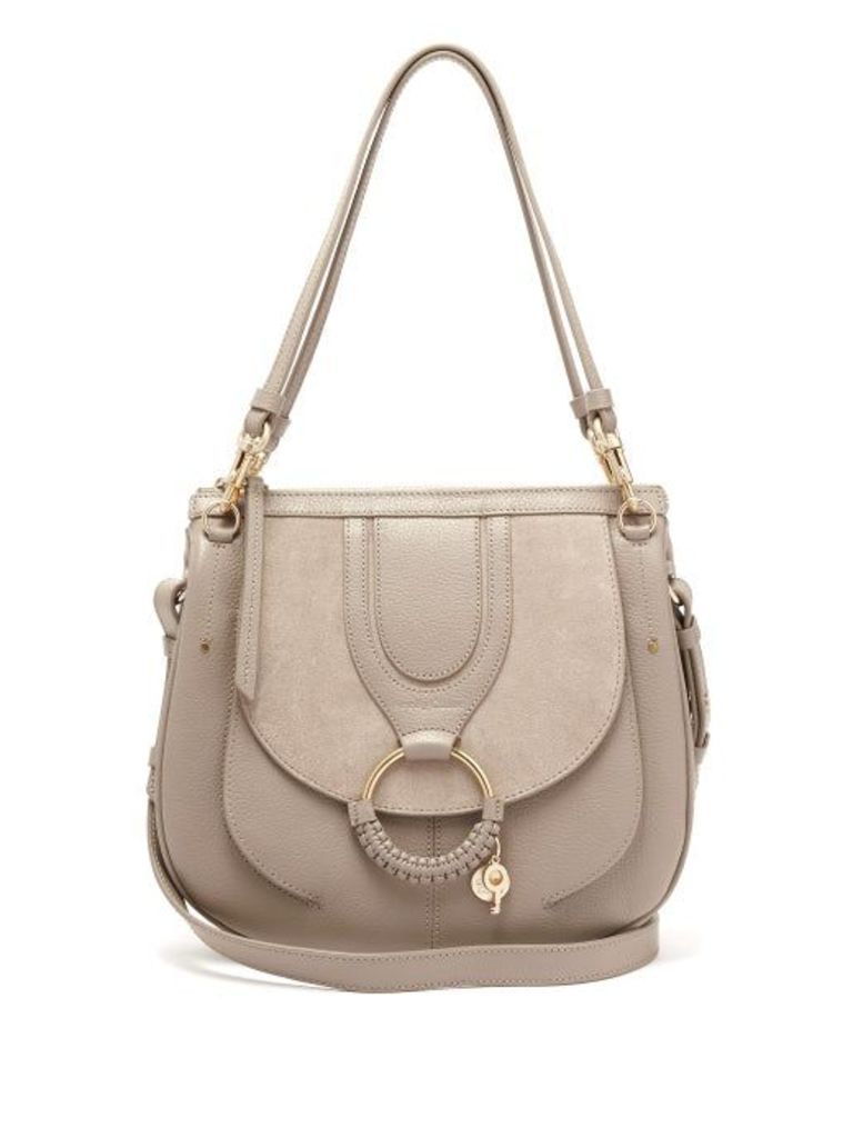 See By Chloé - Hana Suede And Leather Satchel Cross-body Bag - Womens - Grey