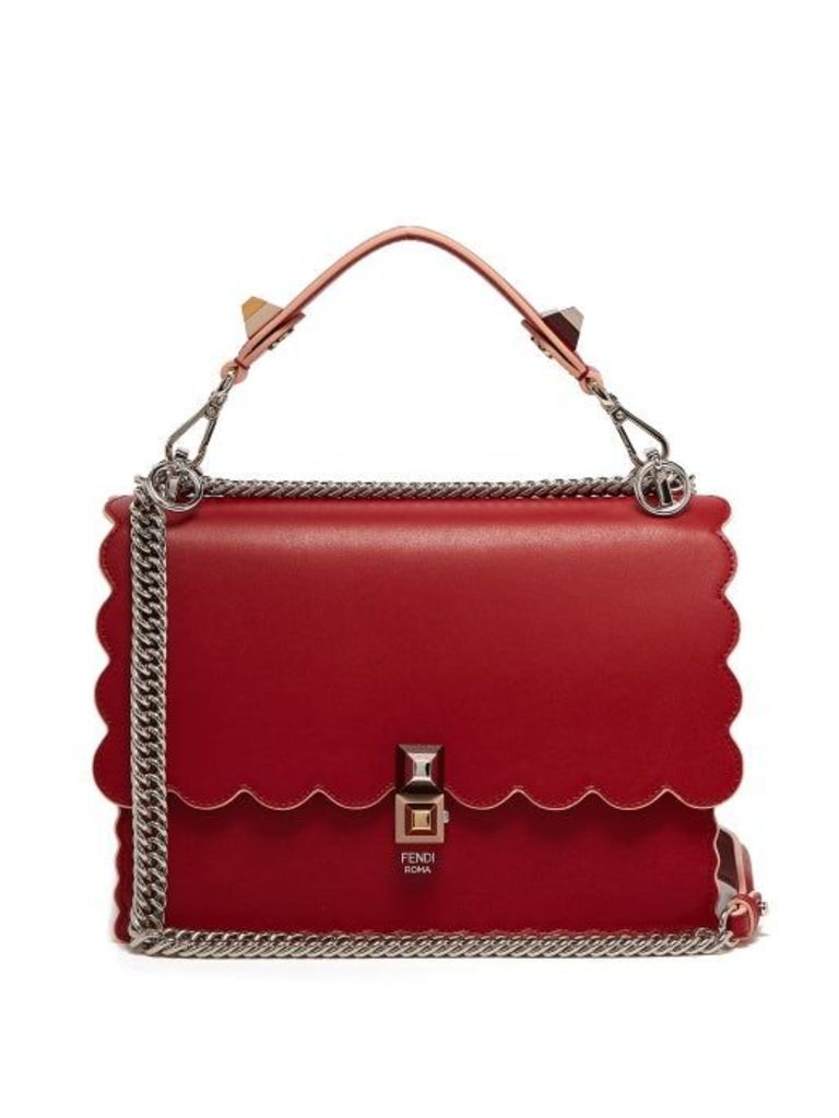 Fendi - Kan I Leather Shoulder Bag - Womens - Red