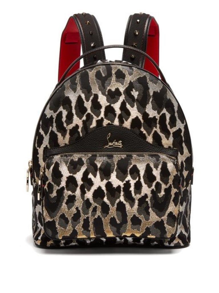 Christian Louboutin - Backloubi Small Leopard Brocade Backpack - Womens - Leopard