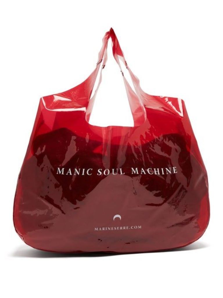 Marine Serre - Printed Pvc Tote Bag - Womens - Red
