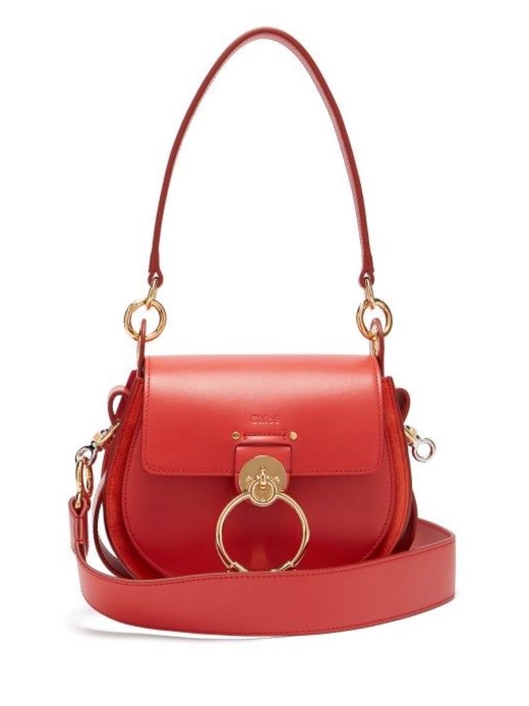 Chloé - Tess Small Leather And Suede Cross-body Bag - Womens - Red