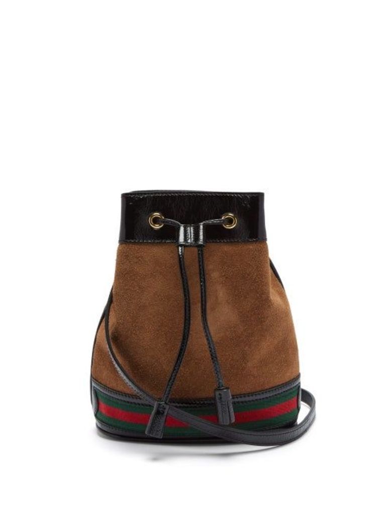 Gucci - Ophidia Suede Bucket Bag - Womens - Tan Multi