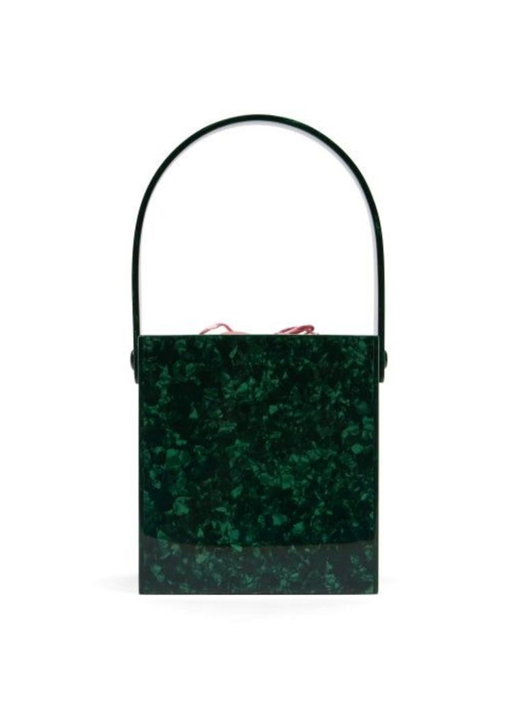 Montunas - Stelis Acetate Box Bag - Womens - Green Multi