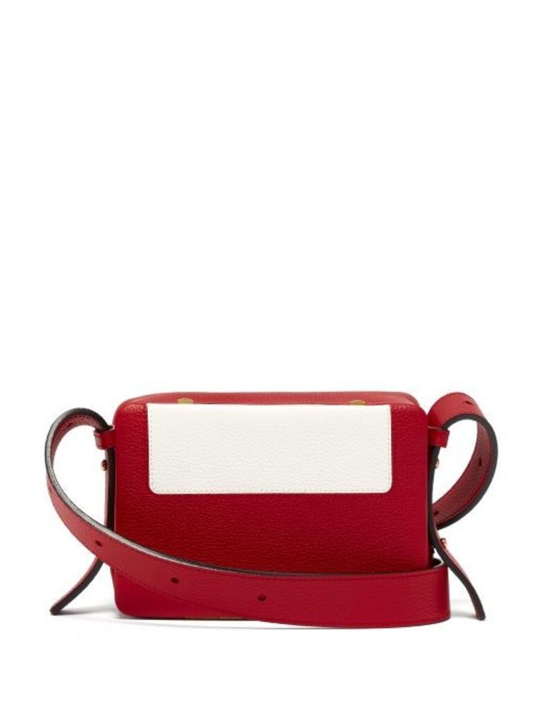 Lutz Morris - Maya Intarsia Leather Cross-body Bag - Womens - Red White