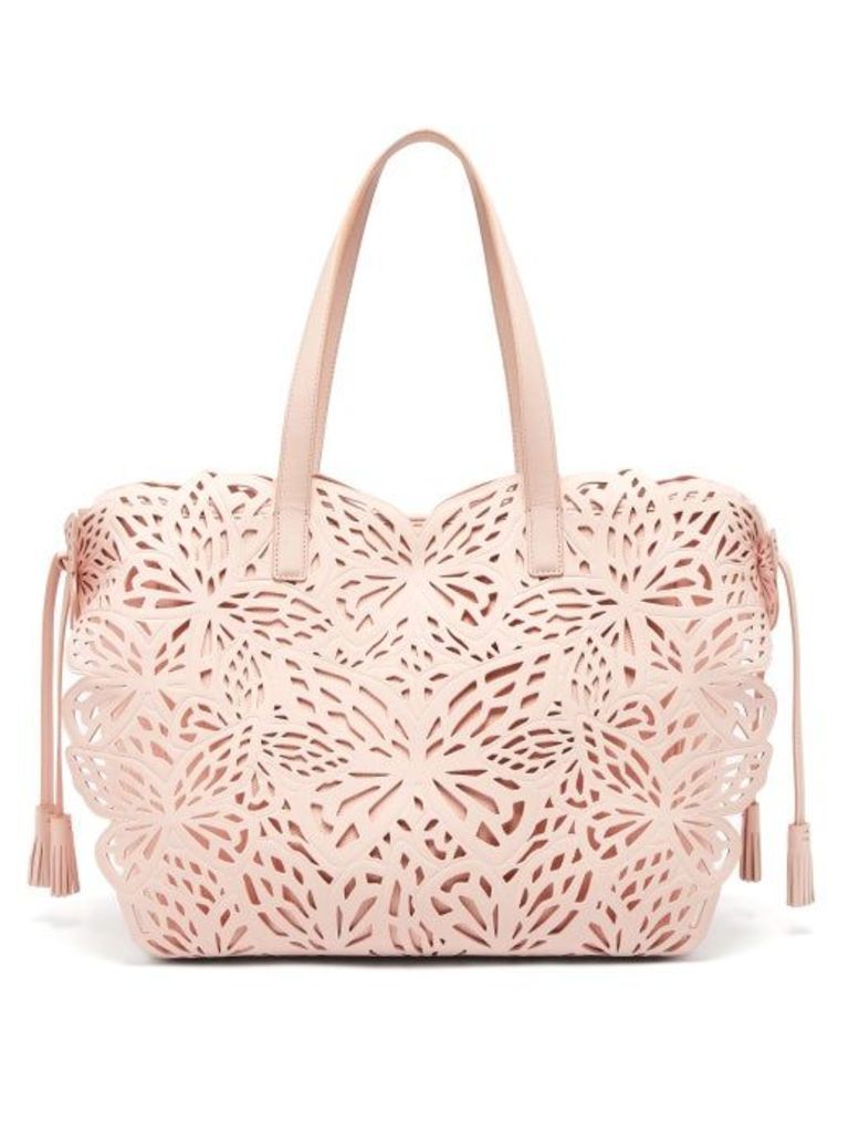 Sophia Webster - Liara Butterfly Leather Tote - Womens - Light Pink