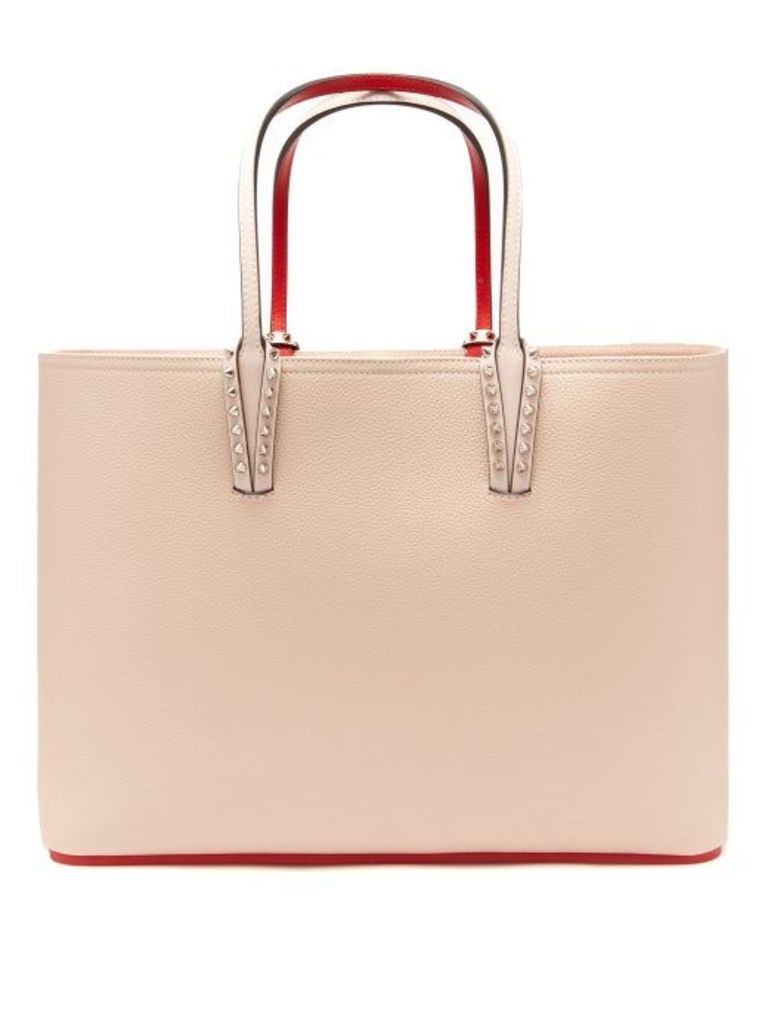 Christian Louboutin - Cabata Grained-leather Tote - Womens - Light Pink