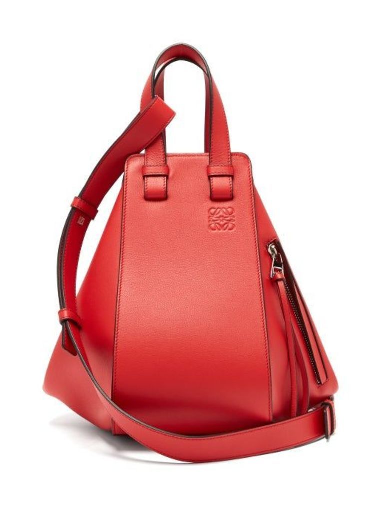 Loewe - Hammock Small Leather Tote Bag - Womens - Red