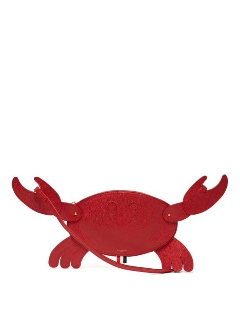 Thom Browne - Crab Shaped Pebblegrain Leather Clutch - Womens - Red