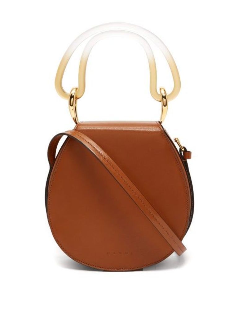 Marni - Melville Saddle Leather Shoulder Bag - Womens - Tan