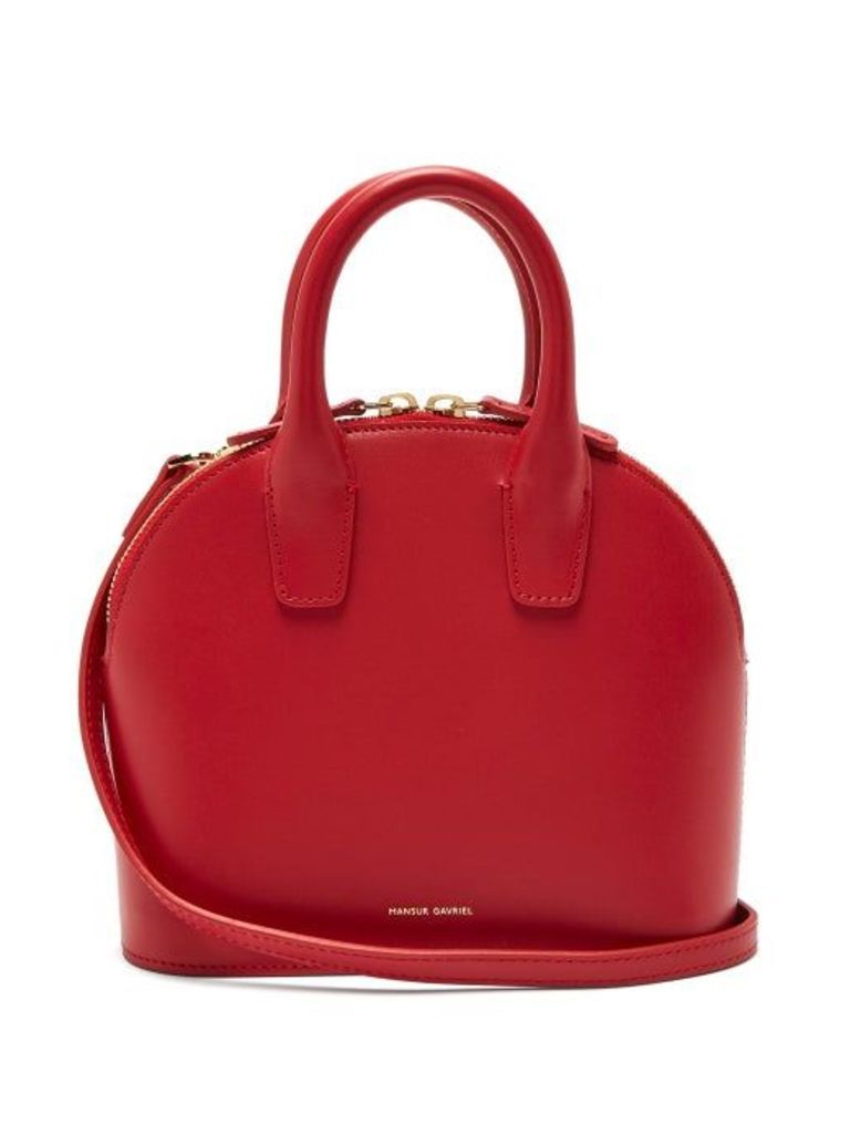 Mansur Gavriel - Top Handle Mini Leather Bag - Womens - Red