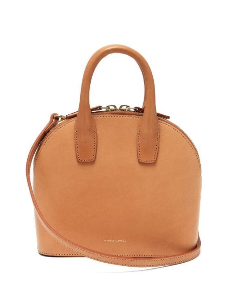 Mansur Gavriel - Mini Top Handle Leather Bag - Womens - Brown Multi