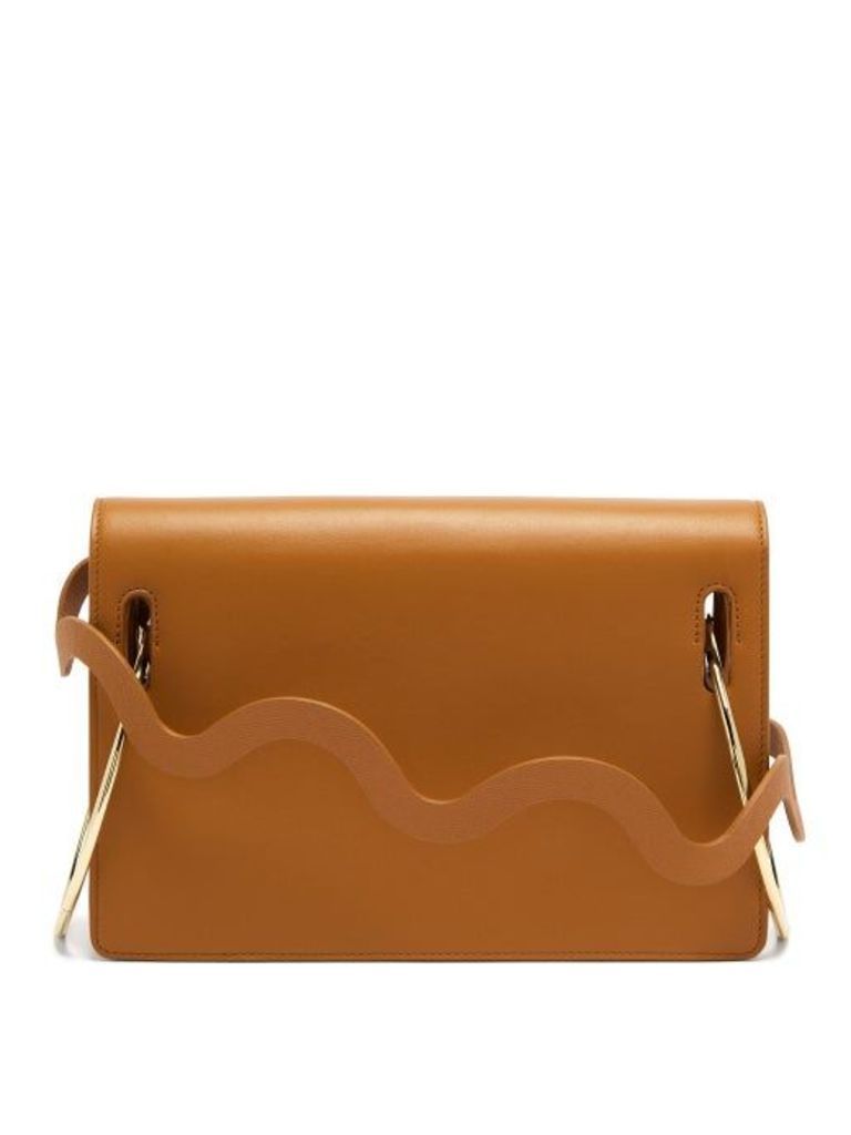 Roksanda - Dora Wave Strap Leather Shoulder Bag - Womens - Tan