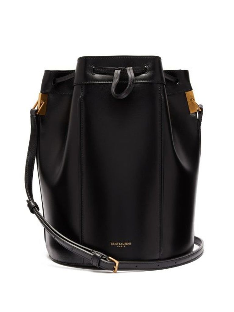 Saint Laurent - Talitha Smooth Leather Bucket Bag - Womens - Black