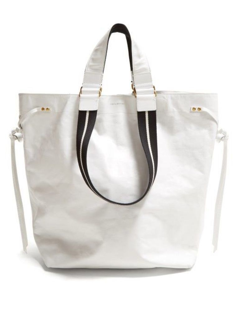 Isabel Marant - Doogan Leather Tote Bag - Womens - White Multi