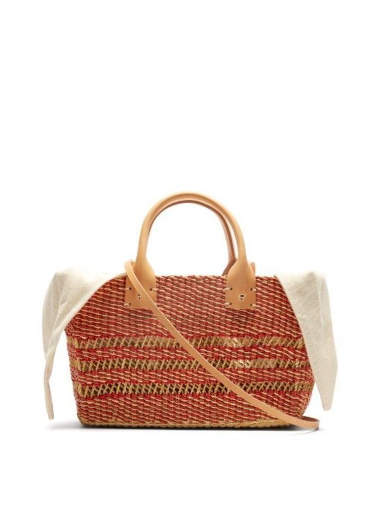 Muuñ - Carrie Woven-straw Basket Bag - Womens - Cream Multi
