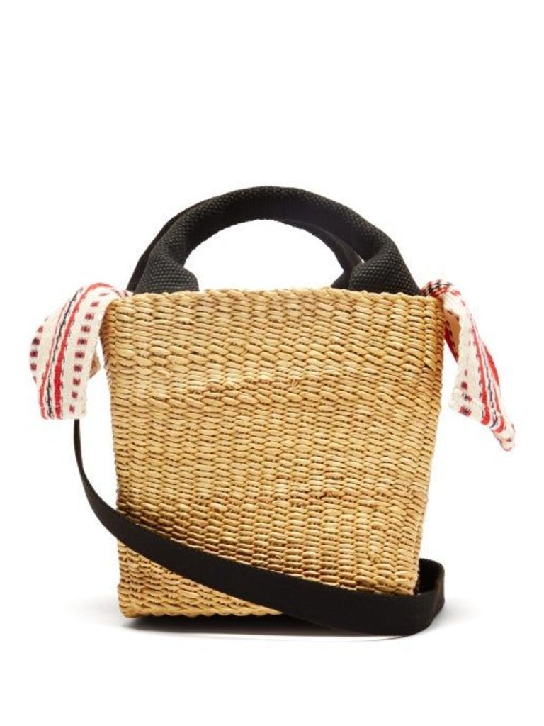 Muuñ - Mini Rita Straw Basket Bag - Womens - Red Multi
