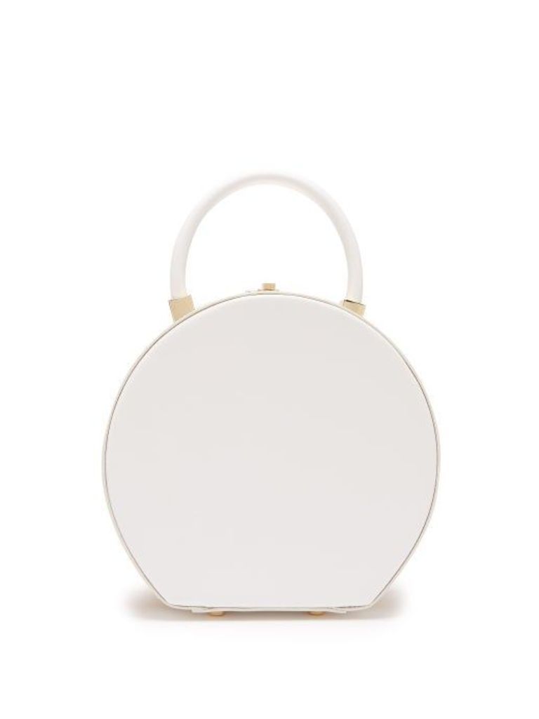 Sparrows Weave - The Round Wicker And Leather Bag - Womens - White