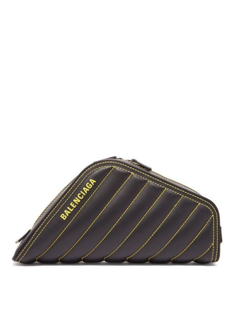 Balenciaga - Car Quilted Leather Clutch - Womens - Black Yellow