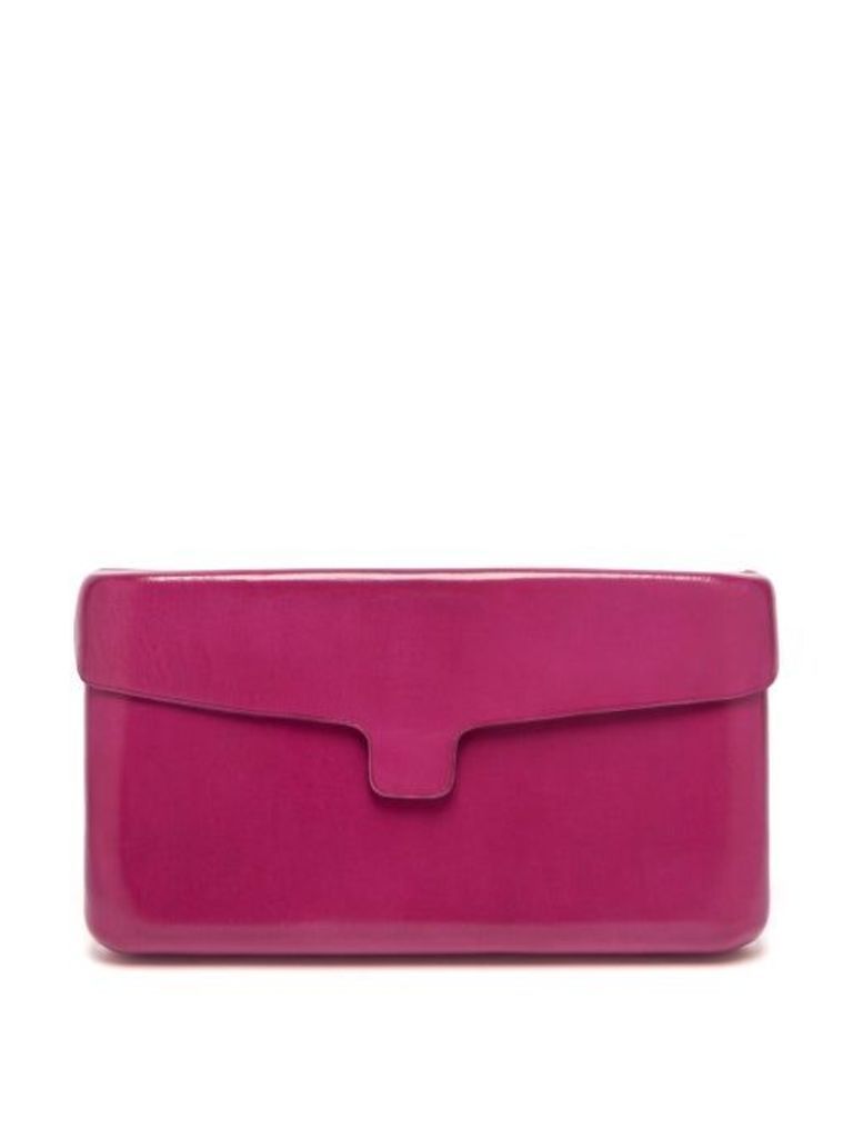 Lemaire - Cartridge Leather Clutch - Womens - Pink