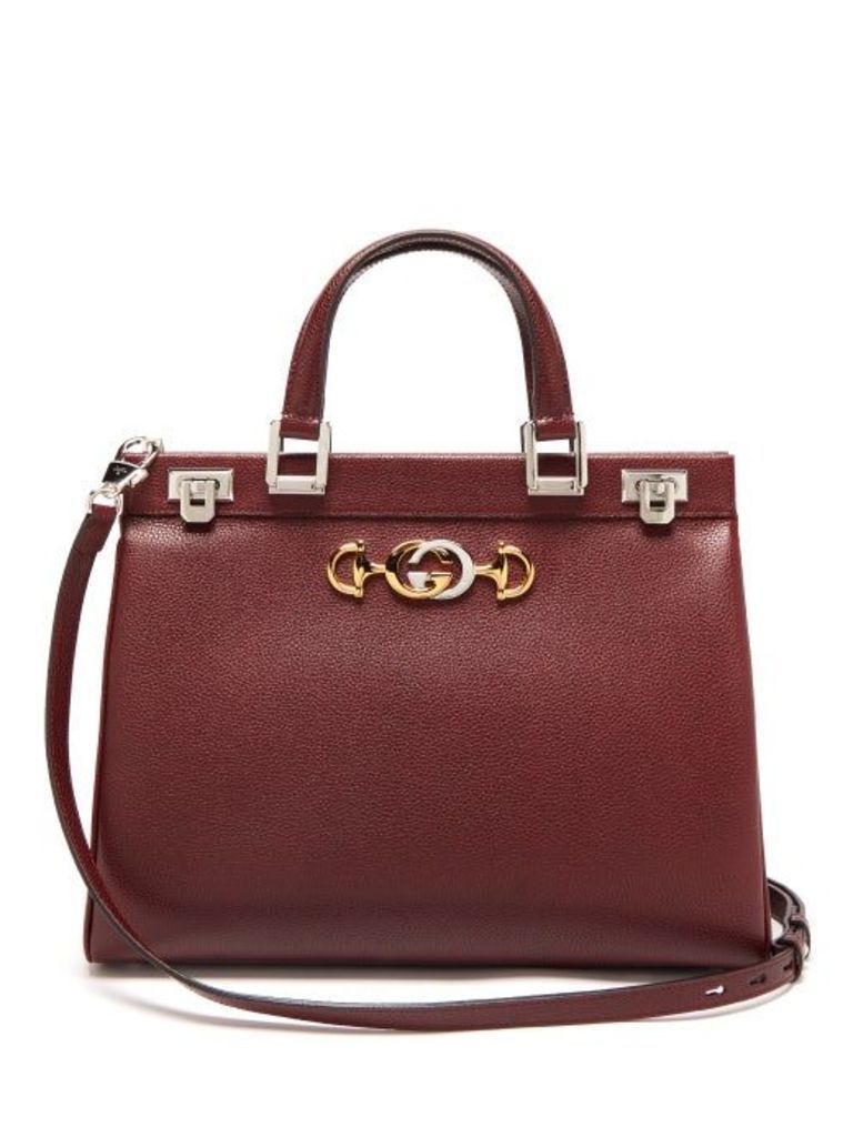 Gucci - Zumi Medium Top Handle Leather Bag - Womens - Burgundy