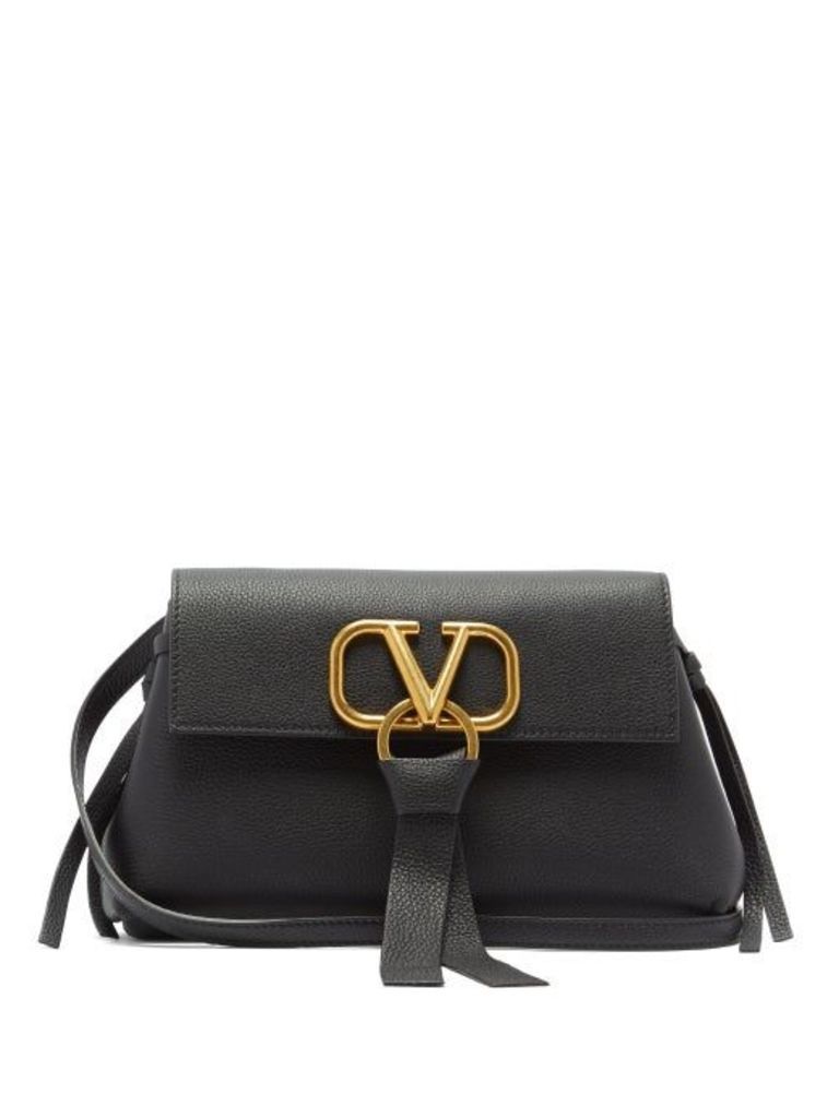 Valentino - V-ring Small Leather Cross-body Bag - Womens - Black