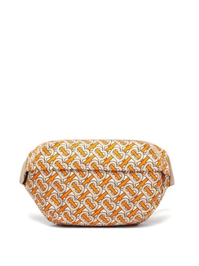 Burberry - Tb Print Twill Belt Bag - Womens - Orange Multi