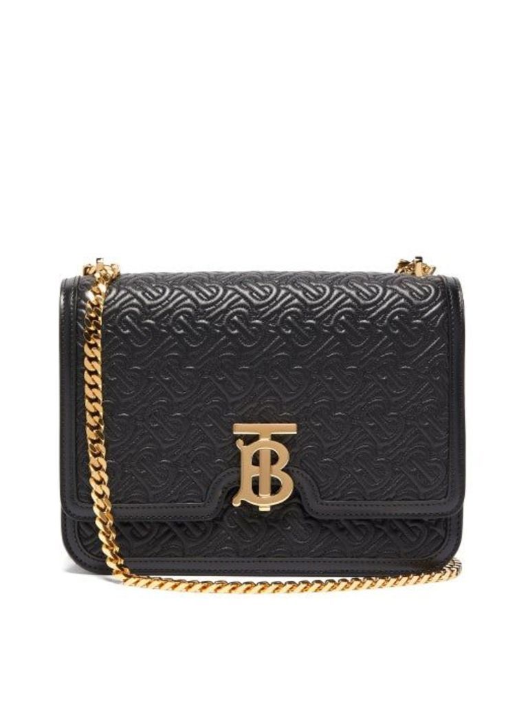 Burberry - Tb-quilted Leather Cross-body Bag - Womens - Black
