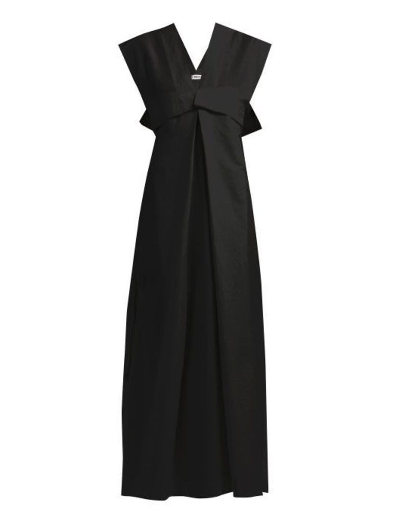 Issey Miyake - Color Stroke Cotton Blend Dress - Womens - Black