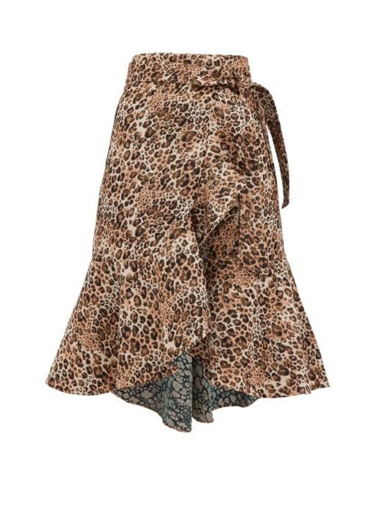 Johanna Ortiz - Cynical Attitude Leopard Jacquard Wrap Skirt - Womens - Leopard