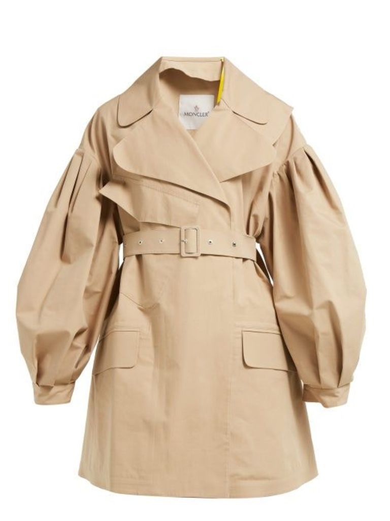 4 Moncler Simone Rocha - Belted Cotton Twill Trench Coat - Womens - Beige