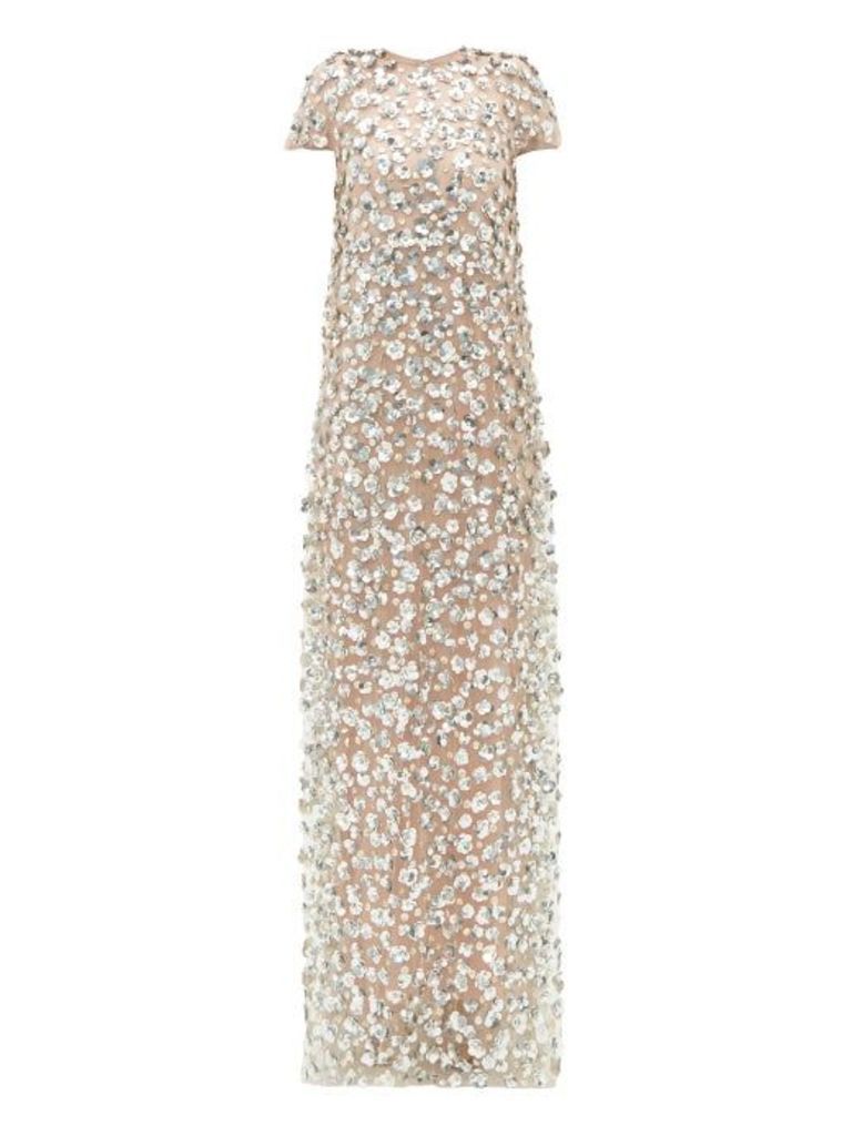 Carolina Herrera - Sequin-embellished Tulle Gown - Womens - Pink Multi