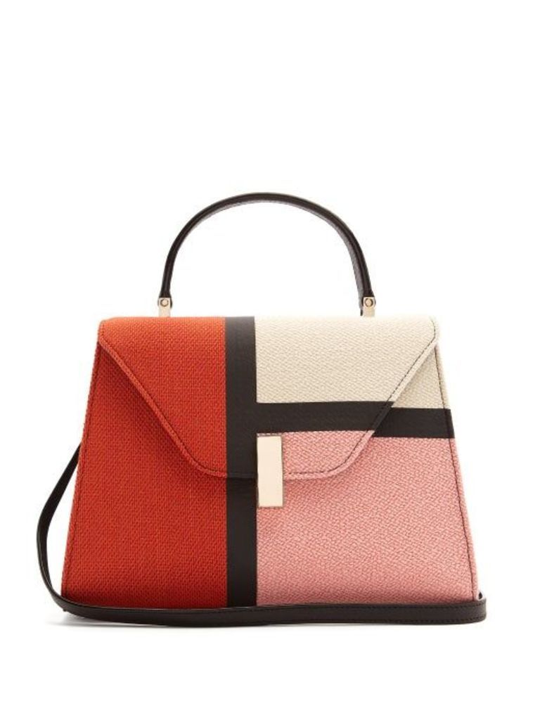 Valextra - Iside Medium Colour-block Bag - Womens - Pink Multi