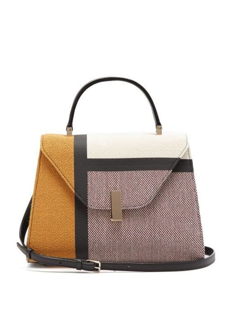 Valextra - Iside Medium Colour-block Bag - Womens - Brown Multi