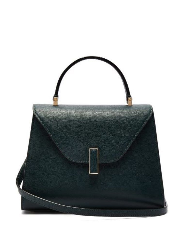 Valextra - Iside Medium Grained-leather Bag - Womens - Dark Green