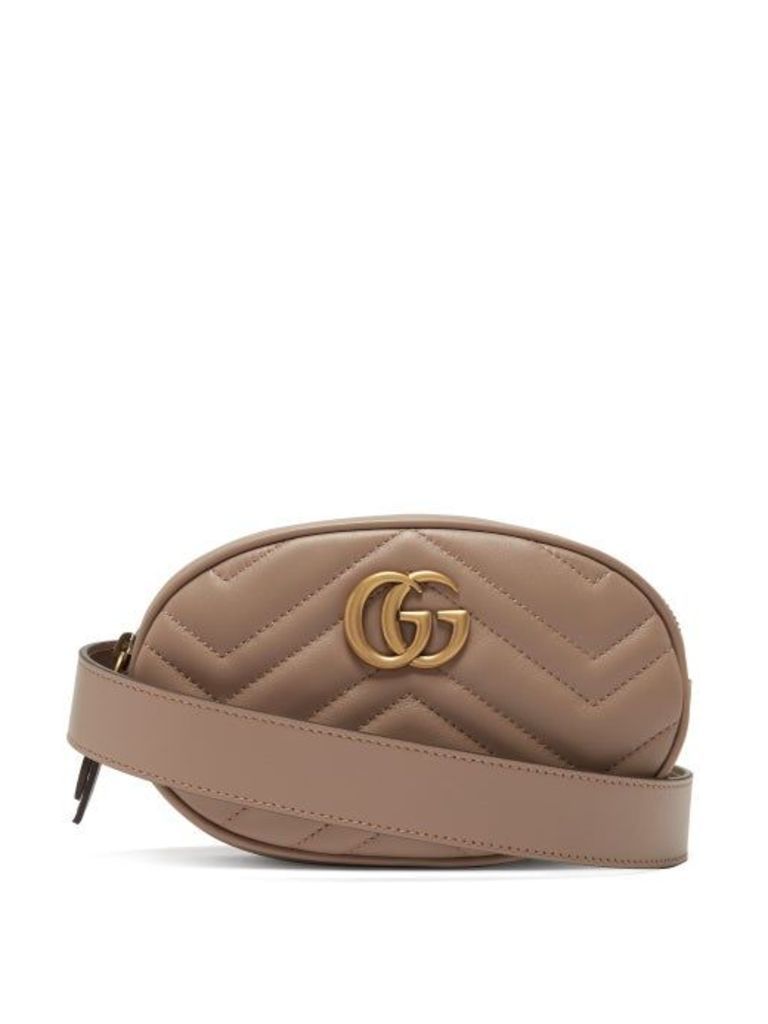 Gucci - Gg Marmont Quilted Leather Belt Bag - Womens - Nude