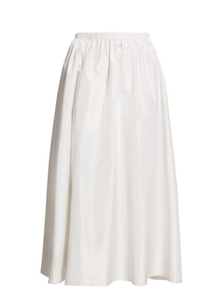 The Row - Tilia Taffeta Midi Skirt - Womens - Ivory