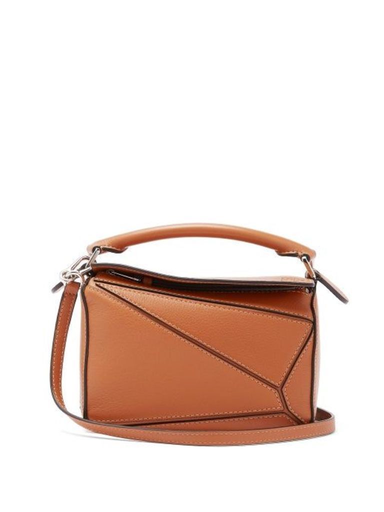 Loewe - Puzzle Small Grained-leather Cross-body Bag - Womens - Tan