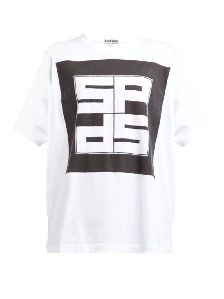 Symonds Pearmain - Logo-print Cotton T-shirt - Womens - White Black