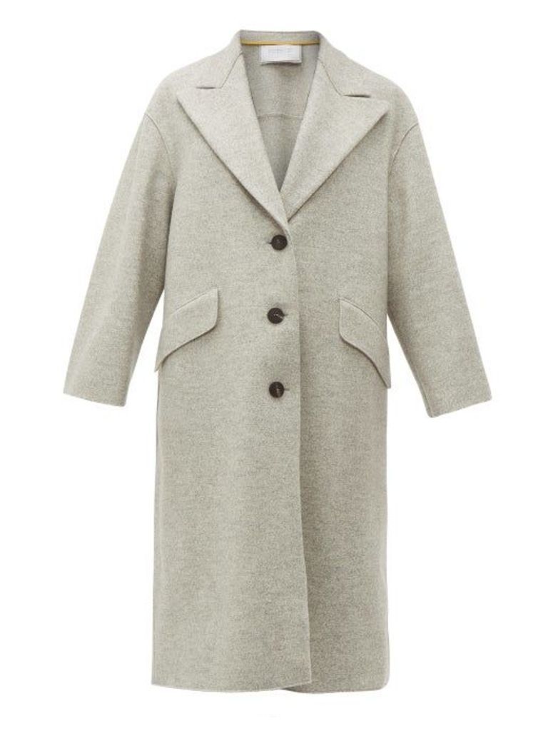 Harris Wharf London - Single-breasted Pressed-wool Coat - Womens - Light Grey