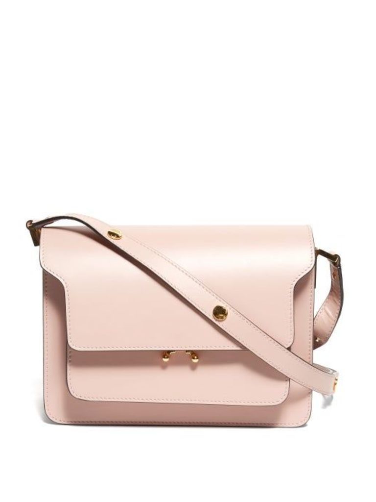 Marni - Trunk Medium Leather Shoulder Bag - Womens - Light Pink
