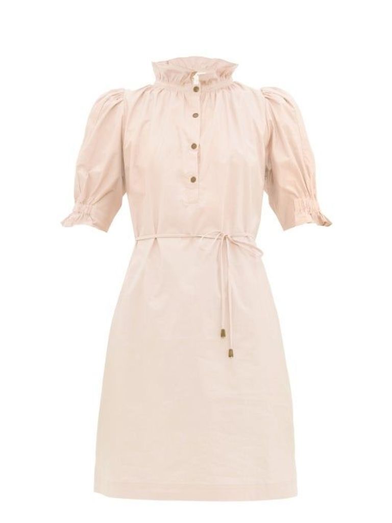 Apiece Apart - Sabrina Cotton Poplin Mini Shirt Dress - Womens - Light Pink