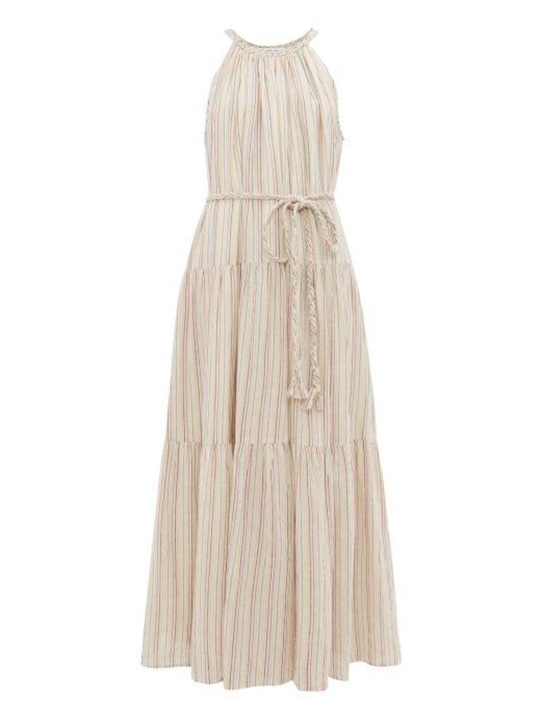 Apiece Apart - Escondido Tiered Striped Cotton Maxi Dress - Womens - Multi