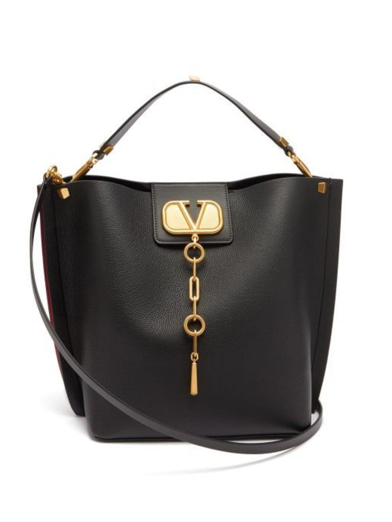 Valentino - Escape V-logo Leather Shoulder Bag - Womens - Black
