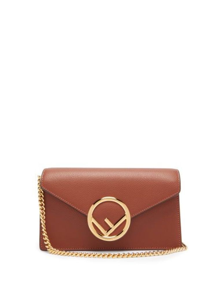 Fendi - F Logo Leather Belt Bag - Womens - Brown