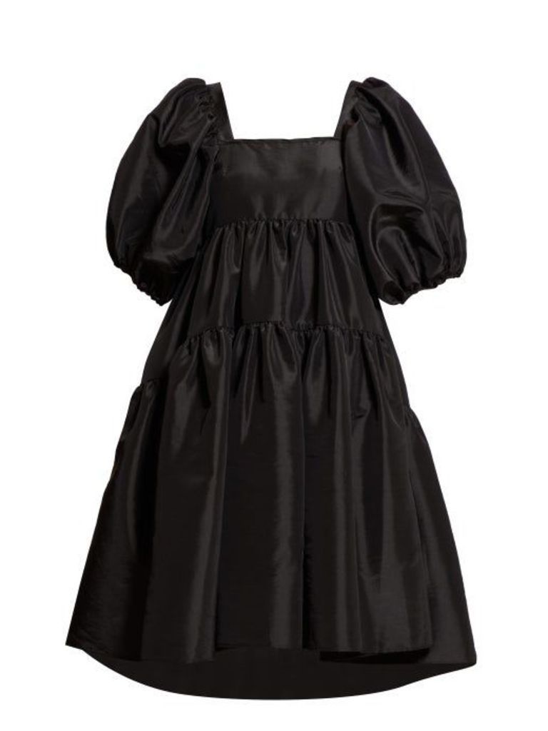 Cecilie Bahnsen - Ami Puffed-sleeve Taffeta Mini Dress - Womens - Black