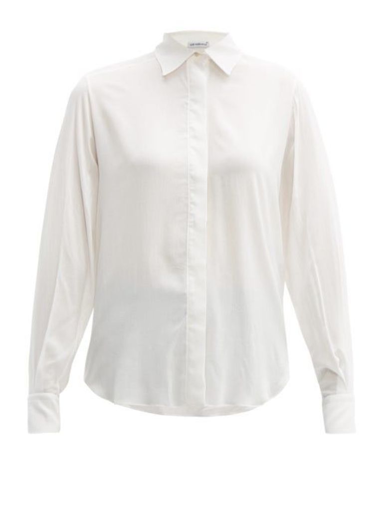 Pallas X Claire Thomson-jonville - Relaxed-fit Stretch-voile Shirt - Womens - White