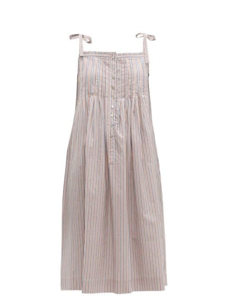 Loup Charmant - Kapari Striped Cotton-poplin Dress - Womens - White Multi