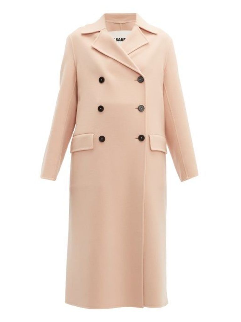 Jil Sander - Double-breasted Cashmere Coat - Womens - Light Pink