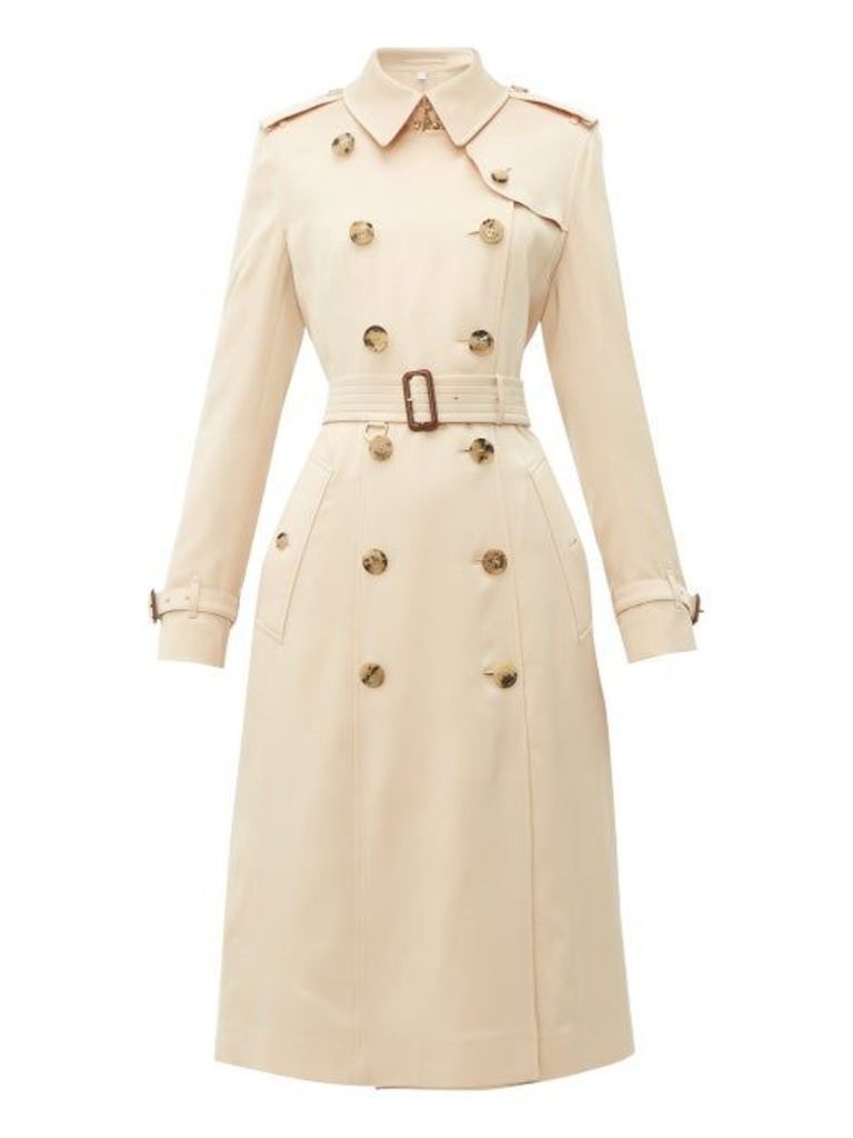 Burberry - Bostcastle Double-breasted Silk Trench Coat - Womens - Light Pink