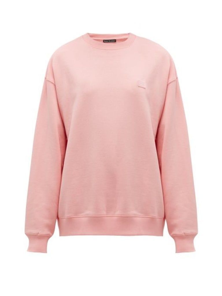 Acne Studios - Forbra Cotton Sweatshirt - Womens - Light Pink